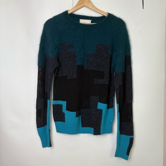 3.1 Phillip Lim Brindle Patchwork Knitted Sweater - Picture 5 of 10